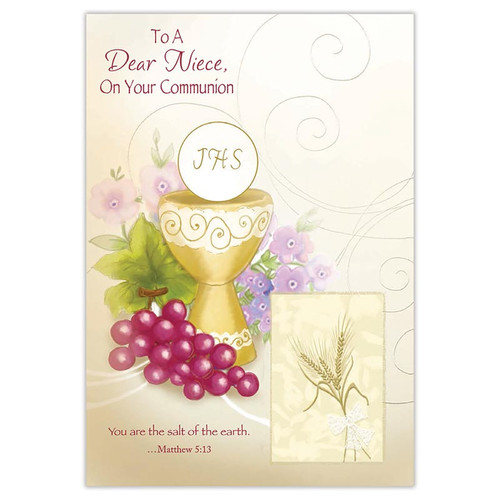 To A Dear Niece On Your Communion Card