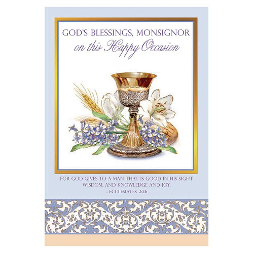 God's Blessings Monsignor On This Happy Occasion Card (HOM36935)