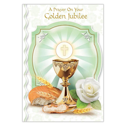 A Prayer on Your Golden Jubilee - 50th Jubilee Anniversary Card