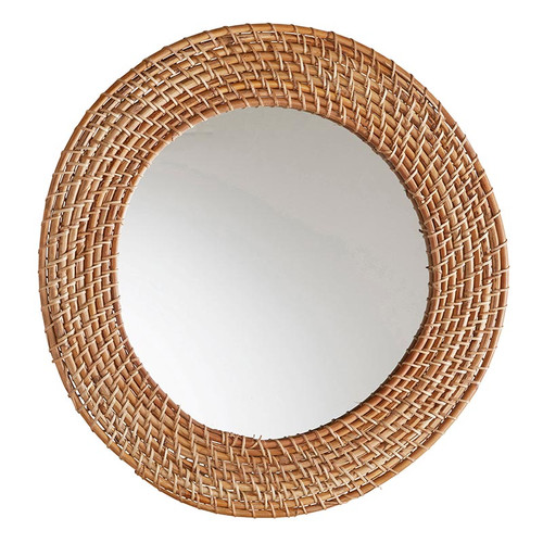 Rattan Round Mirror - Large
