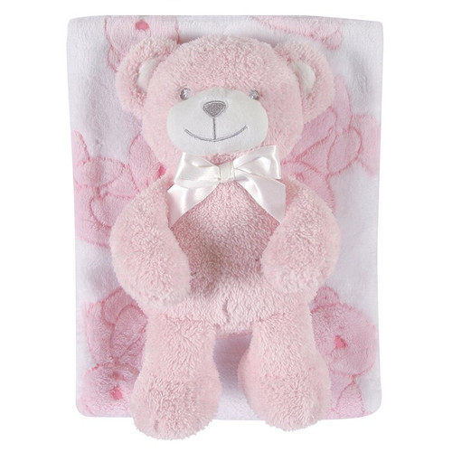 Blanket Toy Set - Pink Bear