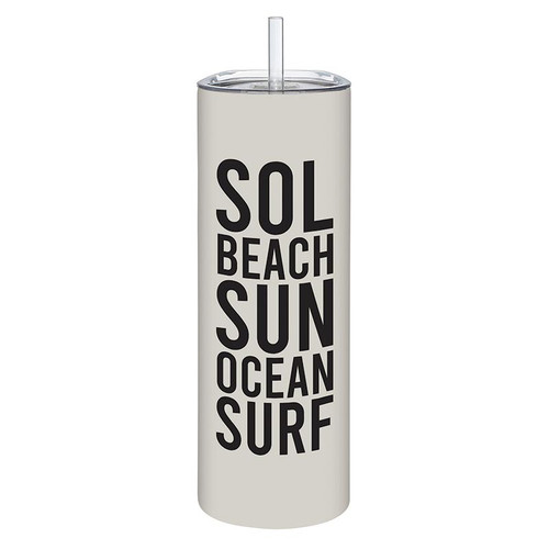 Skinny Tumbler with Straw - Sun