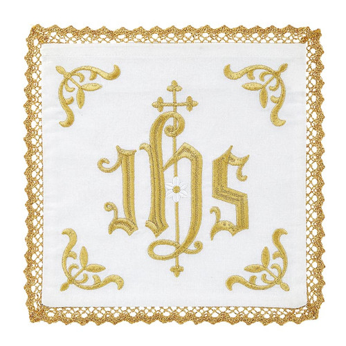 Embroidered IHS Chalice Pall - 2/pk