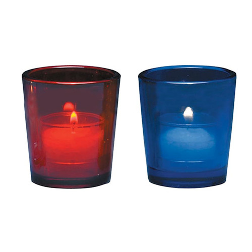 Colored Glass Votive Holder - 12/pk