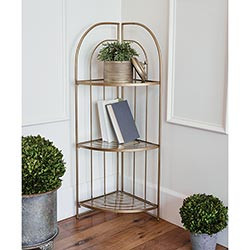 Gold Metal Corner Shelf