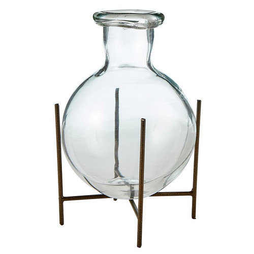 Bud Glass Vase with Holder - Small
