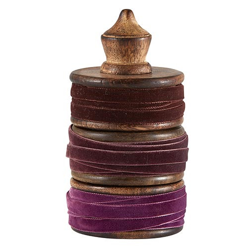 Velvet Trio Stacked - Aubergine