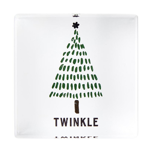 2" Square Lucite Block - Twinkle