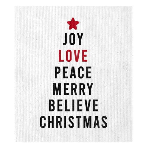Organic Dish Cloth - Joy Love Peace