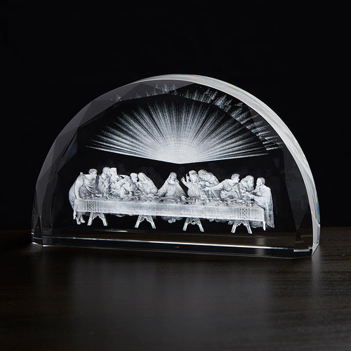 Last Supper Scene Etched Glass