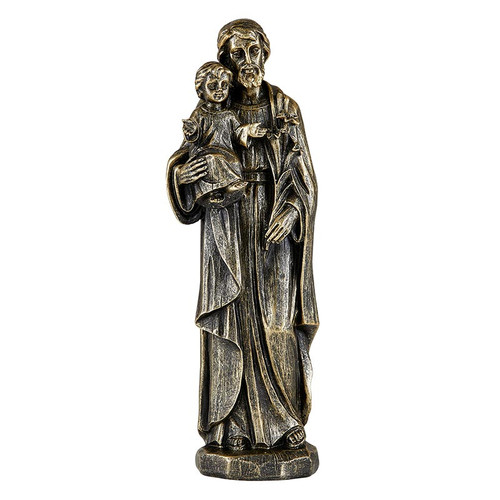 Bronze Finish St. Joseph and Child Statue