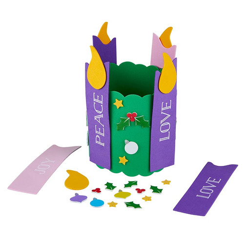 Standing Advent Wreath Craft Kit - 18 kits/pk