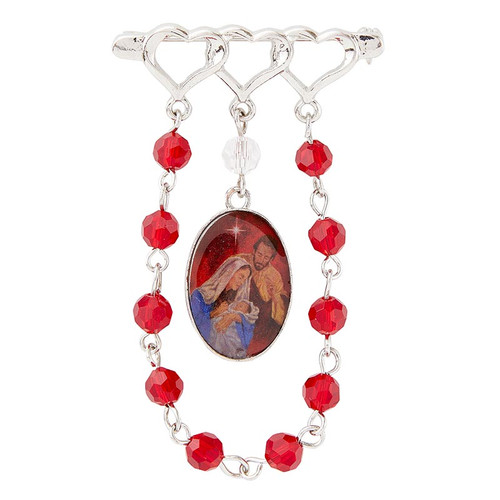 Nativity Rosary Lapel Pin - 8/pk