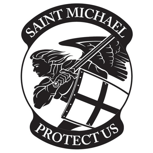 St. Michael Protect Us Auto Decal - 24/pk
