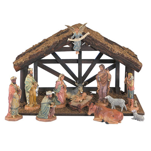 12-Piece Nativity Set with Stable