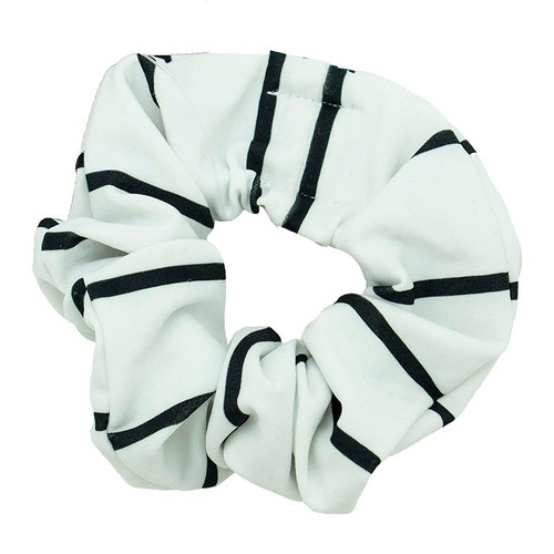 Scrunchie Single - Black/White Stripe