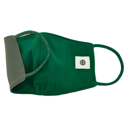 Pom Masks - DOUBLE LAYER REVERSIBLE - Bottle Green/Grey