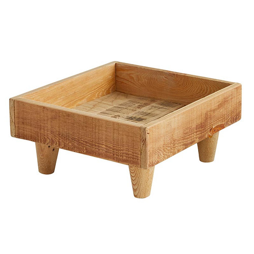 Square Wood Planter with feet - Large