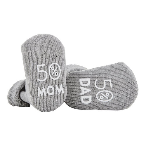 Socks - Gray - 50% Mom and 50% Dad, 3-12 months