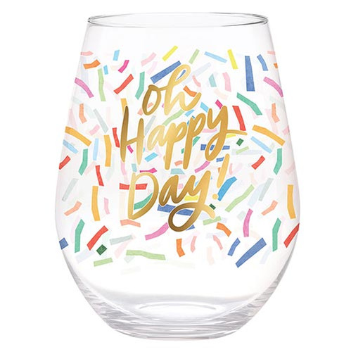 Jumbo Wine Glass - Oh Happy Day