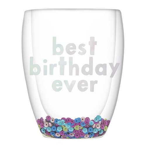 Thimblepress x Slant Double-Wall Stemless Glass - Best Birthday Ever