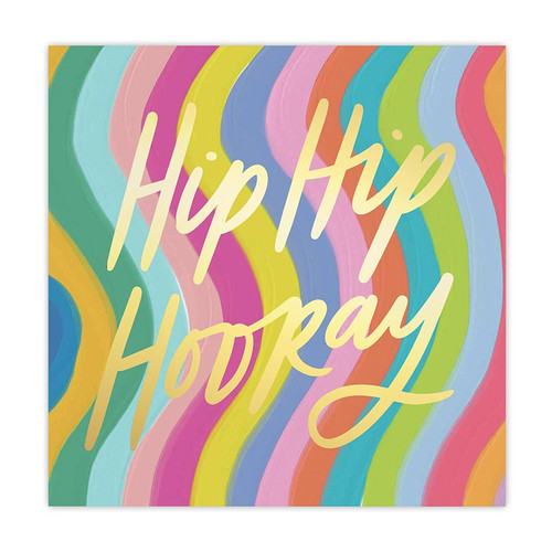 Thimblepress x Slant Foil Beverage Napkins - Hip Hip Hooray