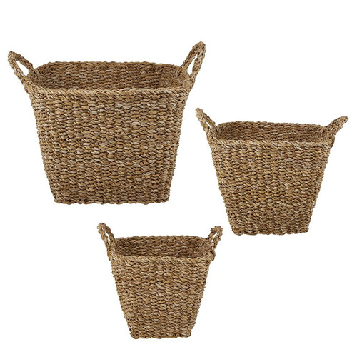 Square Basket with Handles Set