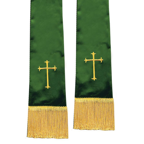 Westminster Pulpit Stole - Cross - Green