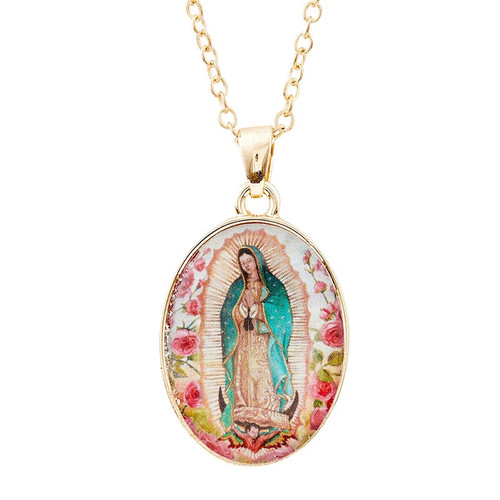 Our Lady Of Guadalupe Gold Necklace