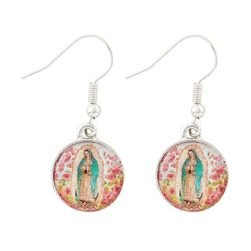 Our Lady Of Guadalupe Silver Earrings