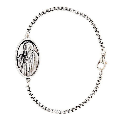 Padre Pio Box Chain Bracelet - 6/pk
