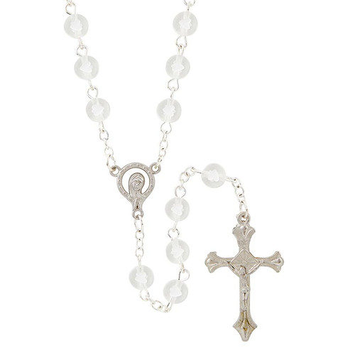 White Madonna Love Rosary - 4/pk