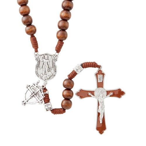St. Michael Brown Paracord Rosary