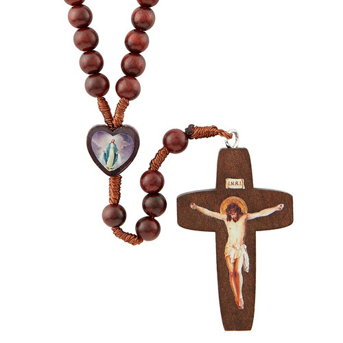 Monte Cassino Collection - Wood Cord Rosary With Epoxy