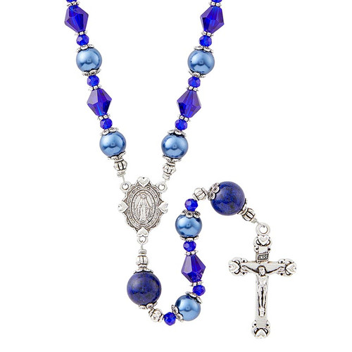 Amore Mio Collection Rosary - Sapphire