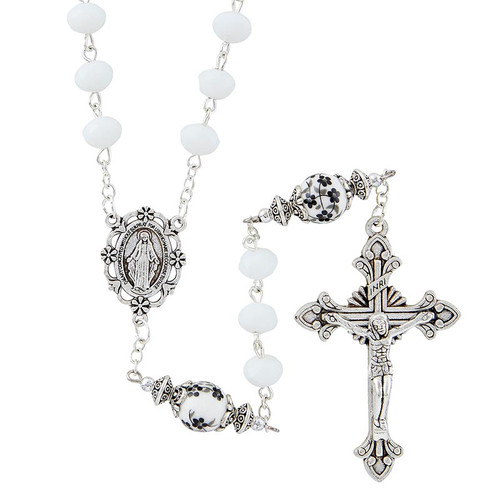 Florentine Collection Rosary - White