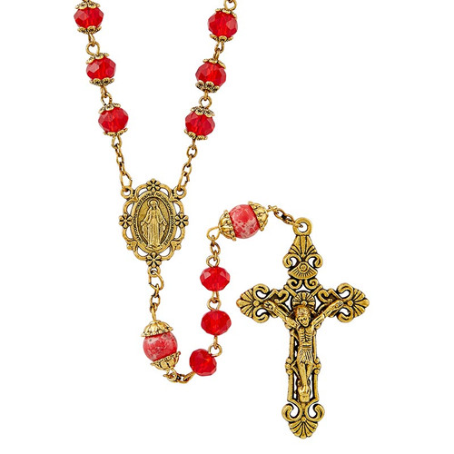 Picasso Collection Rosary - Ruby