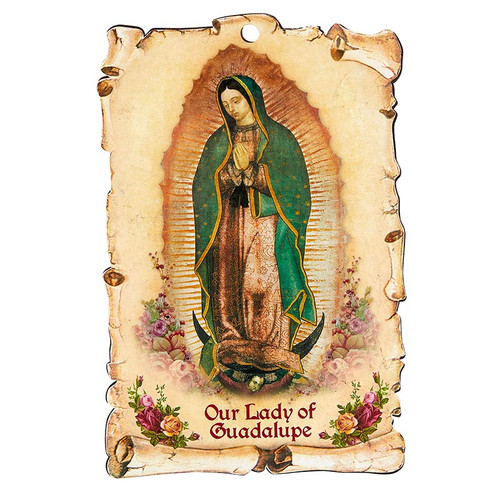 Sacred Scroll Plaque - Our Lady Of Guadalupe - 4/pk