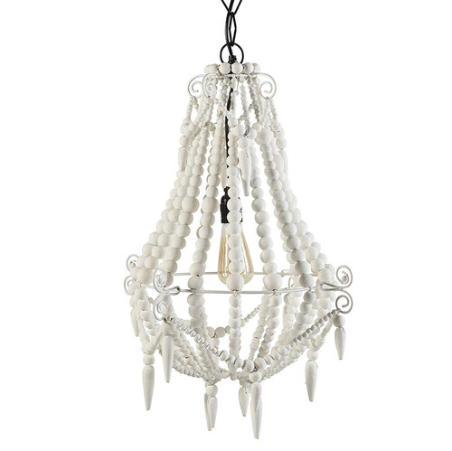 Beaded Chandelier White