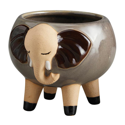 Grey Elephant Pot