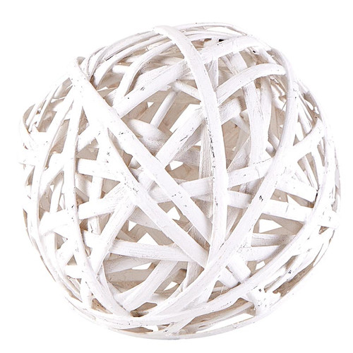 White Rattan Ball - Medium