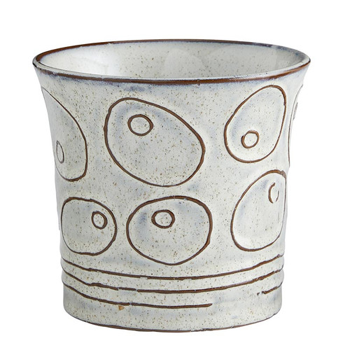 Abstract Carved Pot - Medium