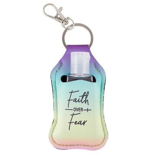 Faith Over Fear Hand Sanitizer Key Chain - 6/pk