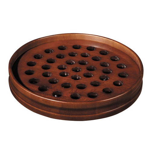 Walnut Stain Wood Communion Tray