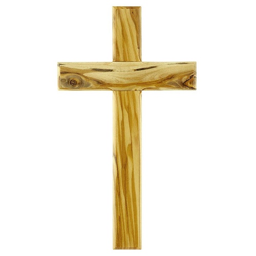 10" H Olive Wood Plain Cross