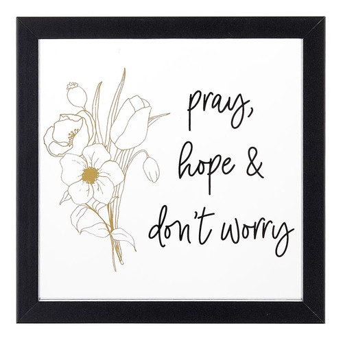 Pray, Hope & Don't Worry Floating  Wall Art - 6/pk