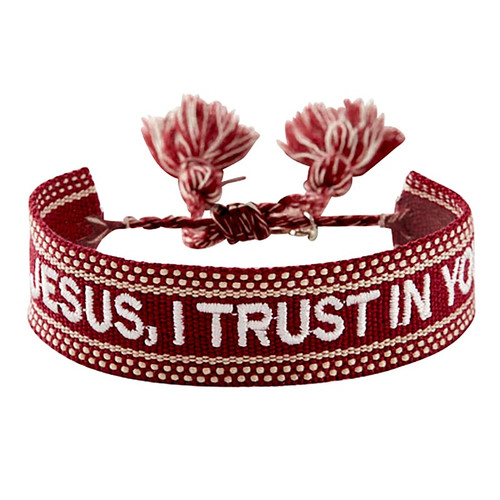 Jesus, I Trust in You Tassel Bracelet - 4/pk