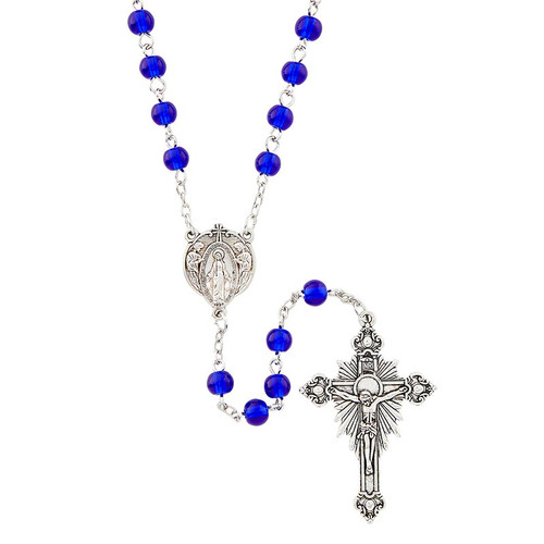 Blue Adoration of the Blessed Virgin Mary Rosary - 12/pk