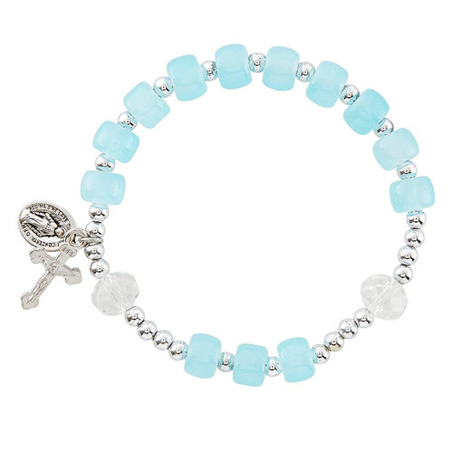 Aqua Miraculous Rosary Bracelet - 8/pk