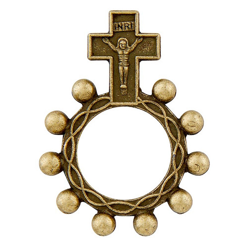 Bronze Finish Rosary Ring - 50/pk